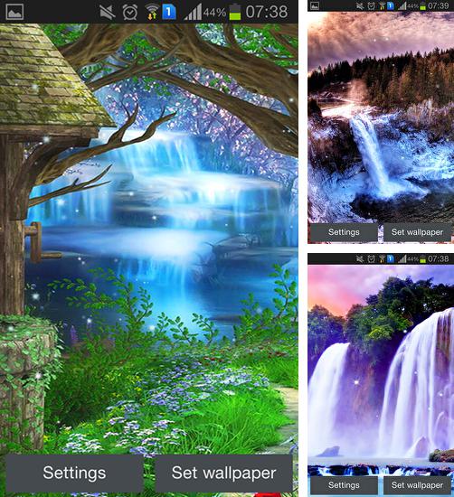 Kostenloses Android-Live Wallpaper Magischer Wasserfall. Vollversion der Android-apk-App Magic waterfall für Tablets und Telefone.