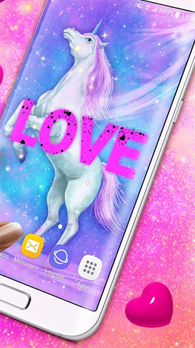 Écrans de Majestic unicorn pour tablette et téléphone Android.