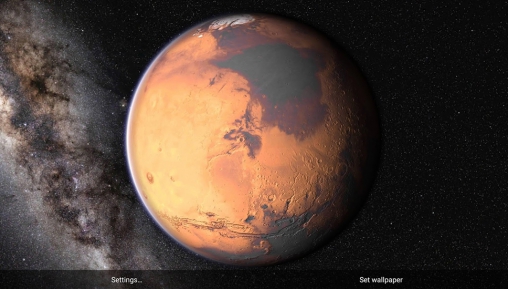 Écrans de Mars pour tablette et téléphone Android.