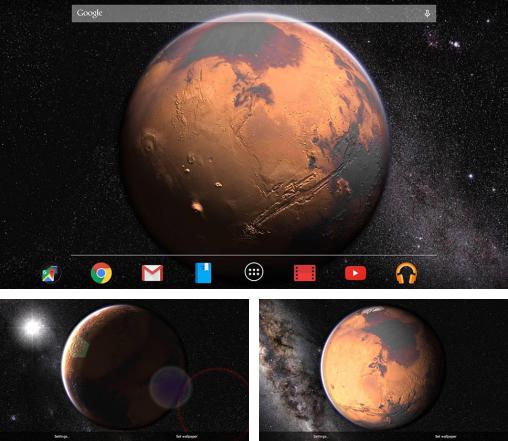 Дополнительно к живым обоям на Андроид телефоны и планшеты Nexus. Треугольники, вы можете также бесплатно скачать заставку Mars.