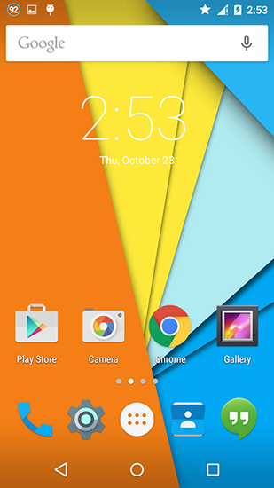 Screenshots do Material para tablet e celular Android.