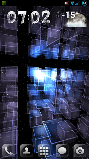 Screenshots of the Matrix 3D сubes for Android tablet, phone.