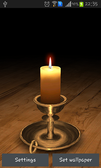 Melting candle 3D - безкоштовно скачати живі шпалери на Андроїд телефон або планшет.