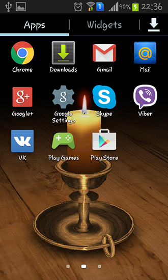 Melting candle 3D für Android spielen. Live Wallpaper Brennende Kerze 3D kostenloser Download.