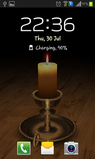 Capturas de pantalla de Melting candle 3D para tabletas y teléfonos Android.