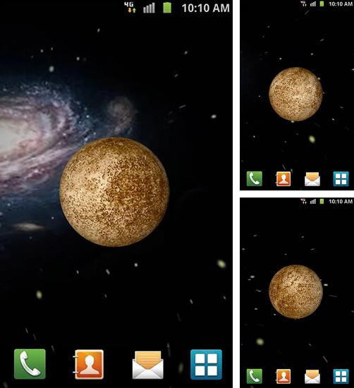 Descarga gratuita fondos de pantalla animados Mercurio 3D para Android. Consigue la versión completa de la aplicación apk de Mercury 3D para tabletas y teléfonos Android.