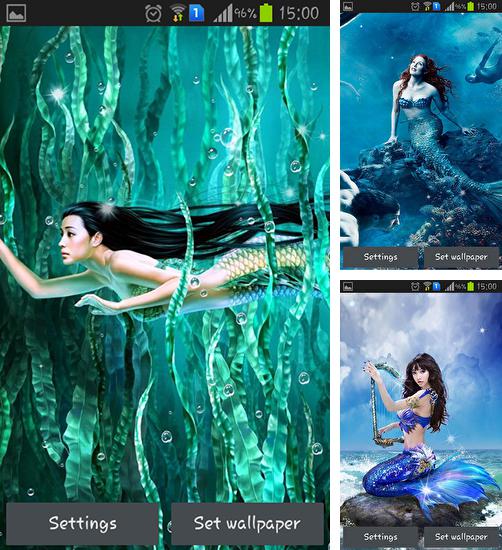 Kostenloses Android-Live Wallpaper Meerjungfrau. Vollversion der Android-apk-App Mermaid für Tablets und Telefone.