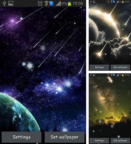 Дополнительно к живым обоям на Андроид телефоны и планшеты Красивая Земля, вы можете также бесплатно скачать заставку Meteor.