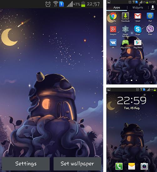 In addition to live wallpaper Sky islands for Android phones and tablets, you can also download Meteor shower for free.