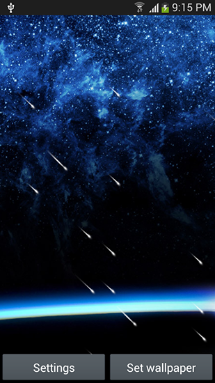 Descarga gratuita fondos de pantalla animados Lluvia de meteoritos  para Android. Consigue la versión completa de la aplicación apk de Meteor shower by Top live wallpapers hq para tabletas y teléfonos Android.