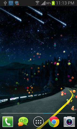 Papeis de parede animados Meteoros para Android. Papeis de parede animados Meteors para download gratuito.