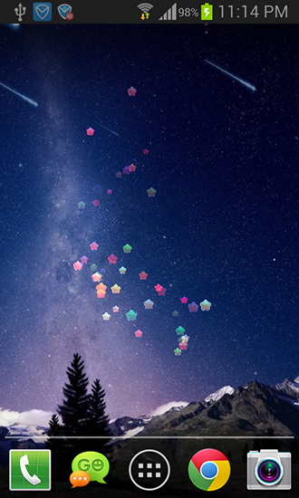 Screenshots of the Meteors for Android tablet, phone.