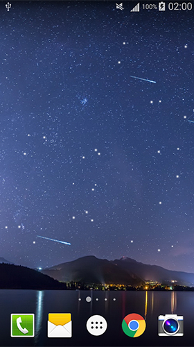 Meteors sky - бесплатно скачать живые обои на Андроид телефон или планшет.