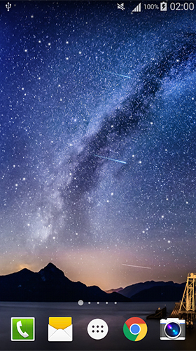 Meteors sky - скачать бесплатно живые обои для Андроид на рабочий стол.