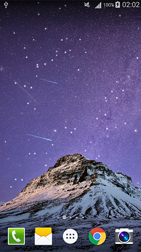 Écrans de Meteors sky pour tablette et téléphone Android.