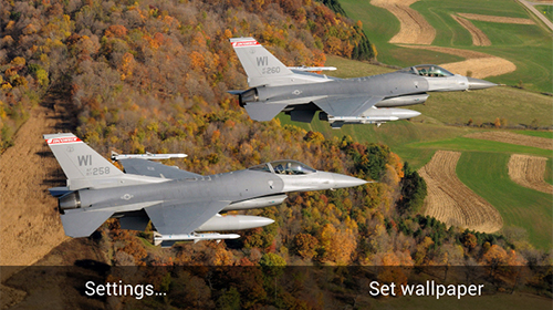 Écrans de Military aircrafts pour tablette et téléphone Android.