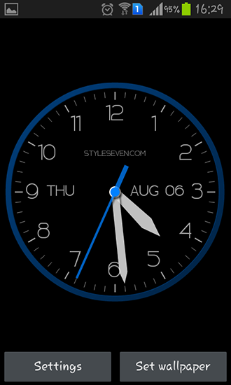 Kostenloses Android-Live Wallpaper Moderne Uhr. Vollversion der Android-apk-App Modern clock für Tablets und Telefone.