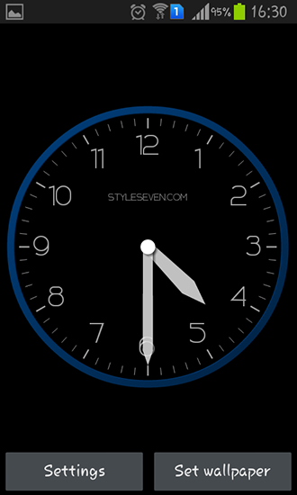 Screenshots do Relógio moderno para tablet e celular Android.