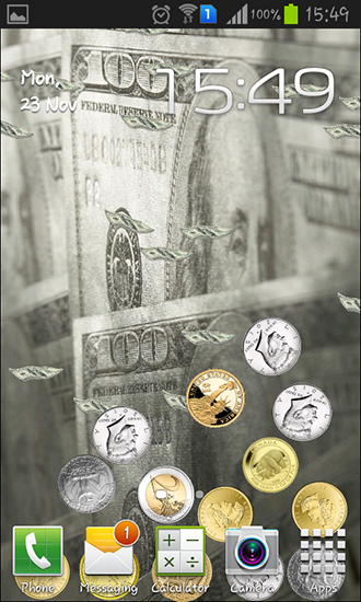 Money magnate für Android spielen. Live Wallpaper Geldmagnet kostenloser Download.