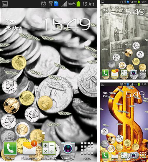 Kostenloses Android-Live Wallpaper Geldmagnet. Vollversion der Android-apk-App Money magnate für Tablets und Telefone.