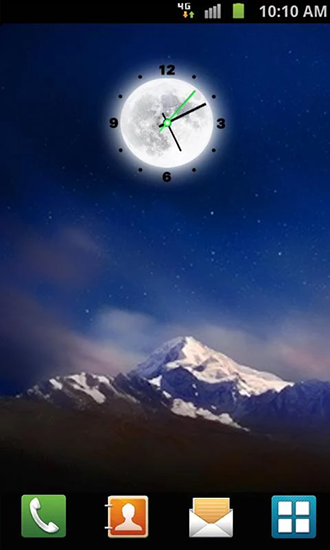 Kostenloses Android-Live Wallpaper Monduhr. Vollversion der Android-apk-App Moon clock für Tablets und Telefone.