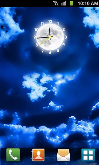 Moon clock - скачать бесплатно живые обои для Андроид на рабочий стол.