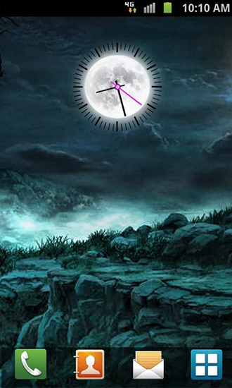 Screenshots of the Moon clock for Android tablet, phone.