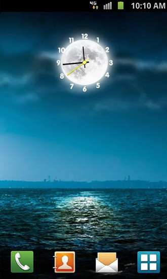 Screenshots of the Moon clock for Android tablet, phone.