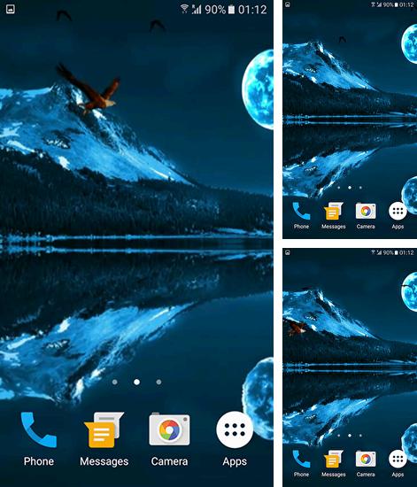 Kostenloses Android-Live Wallpaper Mondlicht 3D. Vollversion der Android-apk-App Moonlight 3D für Tablets und Telefone.