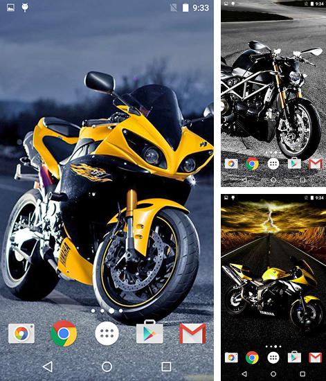 Kostenloses Android-Live Wallpaper Motorräder. Vollversion der Android-apk-App Motorcycles für Tablets und Telefone.
