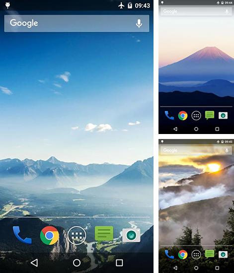 Додатково до живої шпалери світлова хвиля для Android телефонів та планшетів, Ви можете також безкоштовно скачати Mountain by Wasabi.