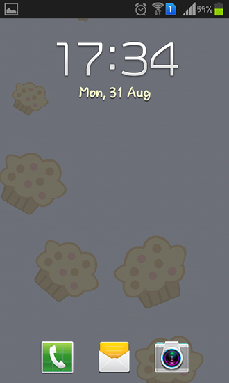 Écrans de Muffins pour tablette et téléphone Android.