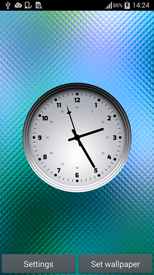 Kostenloses Android-Live Wallpaper Bunte Uhr. Vollversion der Android-apk-App Multicolor clock für Tablets und Telefone.
