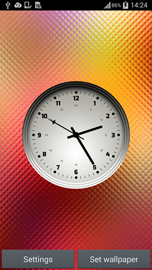 Screenshots do Relógio Multicolorido para tablet e celular Android.