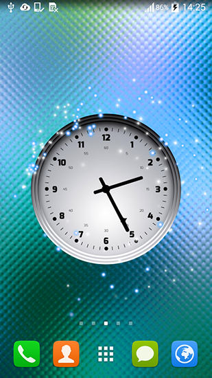 Multicolor clock - скріншот живих шпалер для Android.