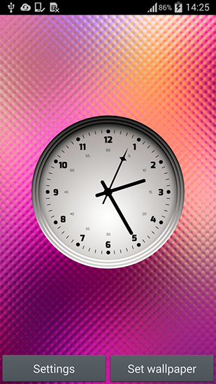 Screenshots do Relógio Multicolorido para tablet e celular Android.