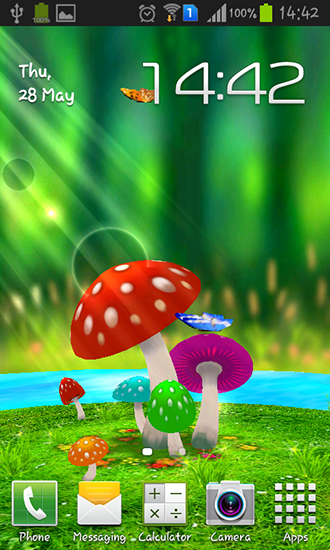 Kostenloses Android-Live Wallpaper Pilze 3D. Vollversion der Android-apk-App Mushrooms 3D für Tablets und Telefone.