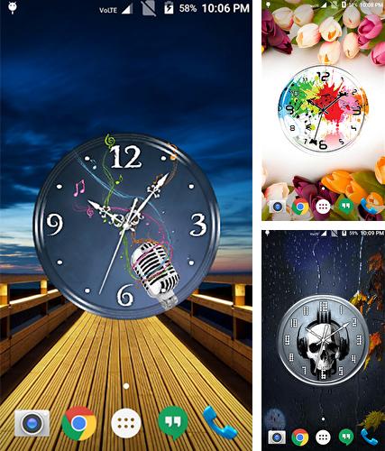 Descarga gratuita fondos de pantalla animados Relojes musicales  para Android. Consigue la versión completa de la aplicación apk de Music clock para tabletas y teléfonos Android.