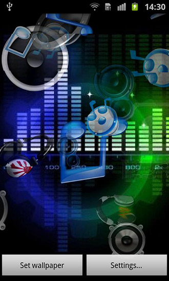 Music sound - безкоштовно скачати живі шпалери на Андроїд телефон або планшет.