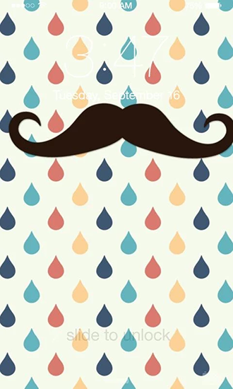 Mustache für Android spielen. Live Wallpaper Schnurrbart kostenloser Download.