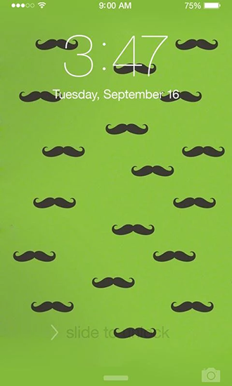 Écrans de Mustache pour tablette et téléphone Android.