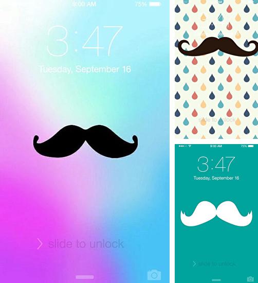 Дополнительно к живым обоям на Андроид телефоны и планшеты Хромированный стиль, вы можете также бесплатно скачать заставку Mustache.