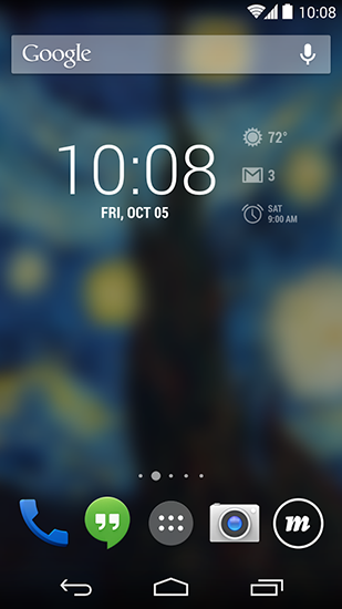 Capturas de pantalla de Muzei para tabletas y teléfonos Android.