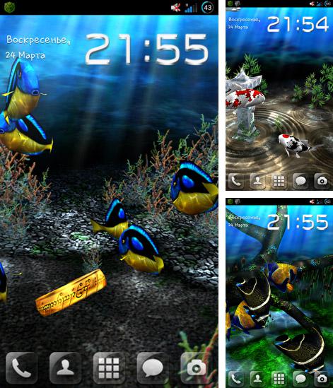Kostenloses Android-Live Wallpaper Mein 3D Fisch. Vollversion der Android-apk-App My 3D fish für Tablets und Telefone.