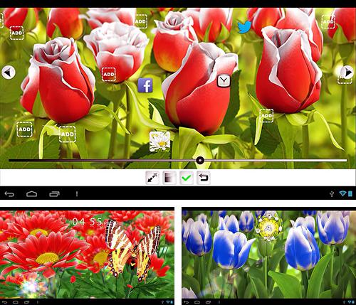 In addition to live wallpaper Snow: Night city for Android phones and tablets, you can also download My flower 3D for free.