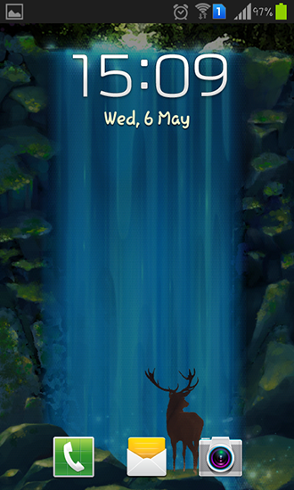 Screenshots of the Mystic waterfall for Android tablet, phone.
