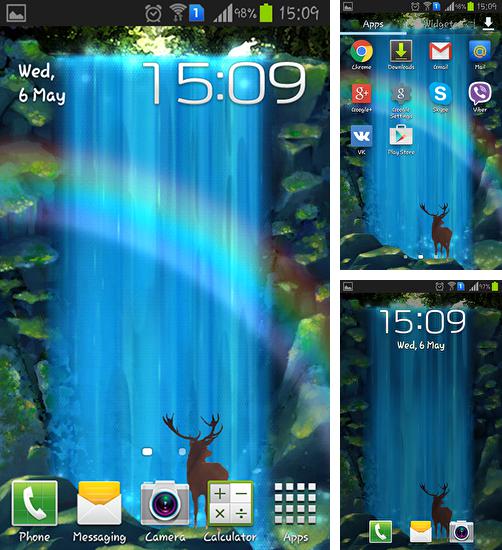 Дополнительно к живым обоям на Андроид телефоны и планшеты Nexus. Треугольники, вы можете также бесплатно скачать заставку Mystic waterfall.
