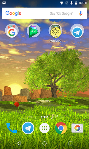 Screenshots of the Nature tree for Android tablet, phone.