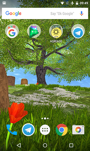 Screenshots of the Nature tree for Android tablet, phone.