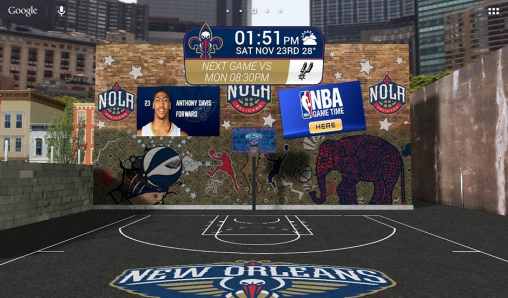 Screenshots do NBA 2014 para tablet e celular Android.